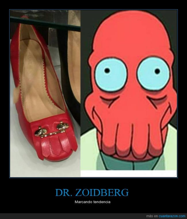 Dr. Zoidberg,Zoidberg,zapatos,mocasines,rojos,tacones,tendencia,moda