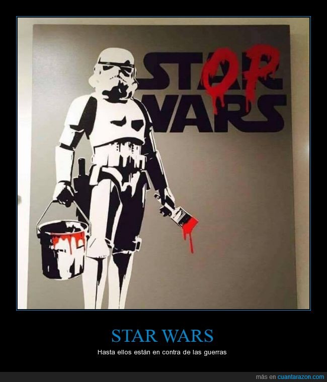 Guerras,Marketing,pintura,Poster,Star Wars,Stop Wars,storm troopers