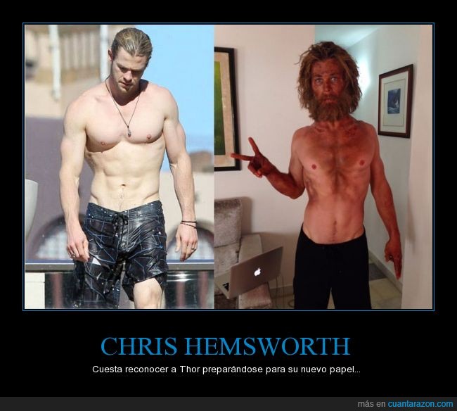 Christian Bale,Chris Hemsworth,adelgazar,peso,fuerte,papel,película,cambiar,cambio,cuerpo,delgado