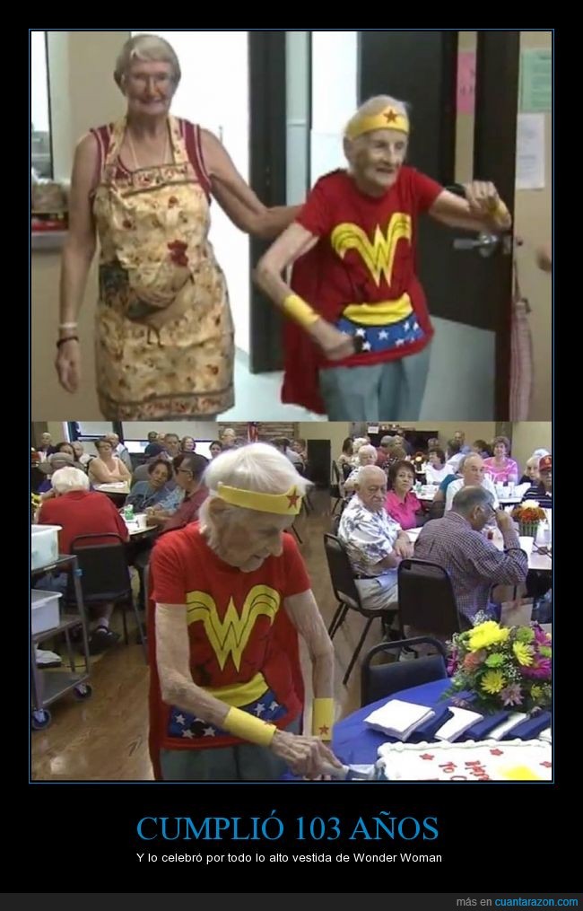 103,años,edad,señora,mujer,abuela,anciana,Wonder Woman,la ama