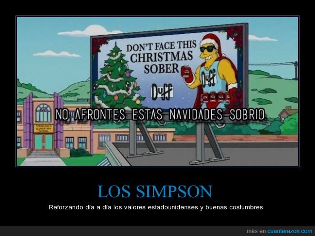 Simpson,beber,cerveza,anuncio,Duff,sobrio,navidad,emborrachar,borracho