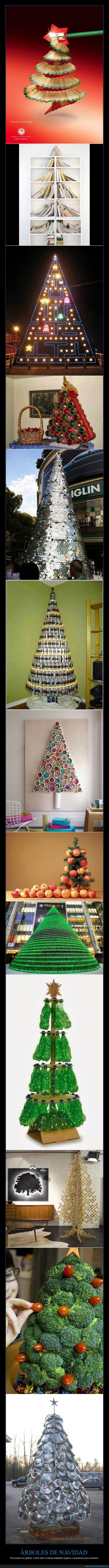 Ingeniosas,creativas,Árboles de navidad,interesantes,decoraciones,navidad