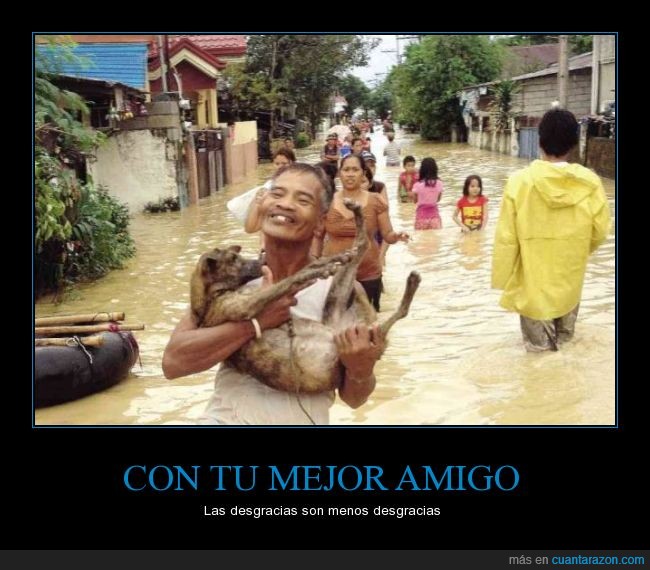 perro,señor,hombre,salvar,cachorro,niño,agua,inundación,pueblo,coger