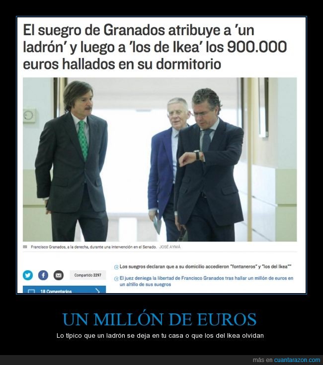 corrupción,España,euros,Francisco Granados,Ikea,ladron,millon,pandereta,pillar,vergüenza