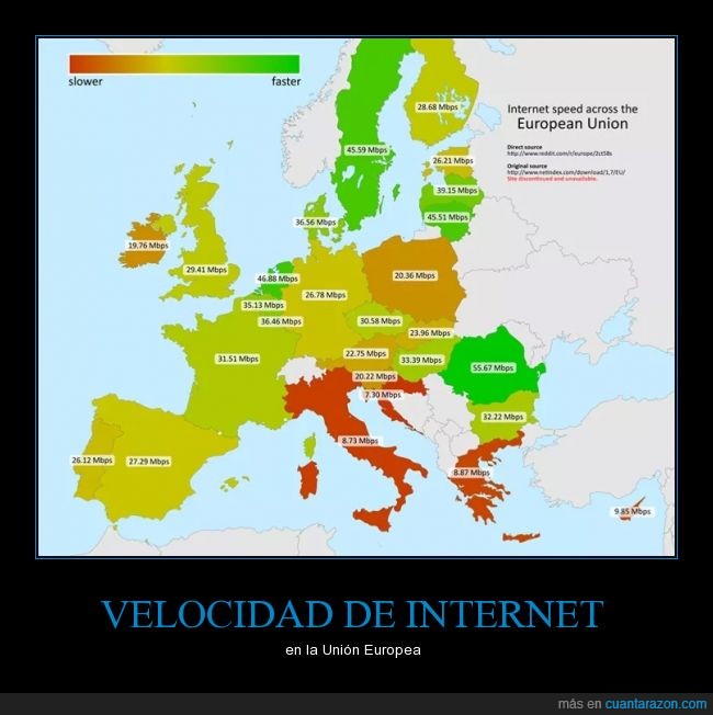 internet,interesante,mapa,reddit,UE,conexión,velocidad