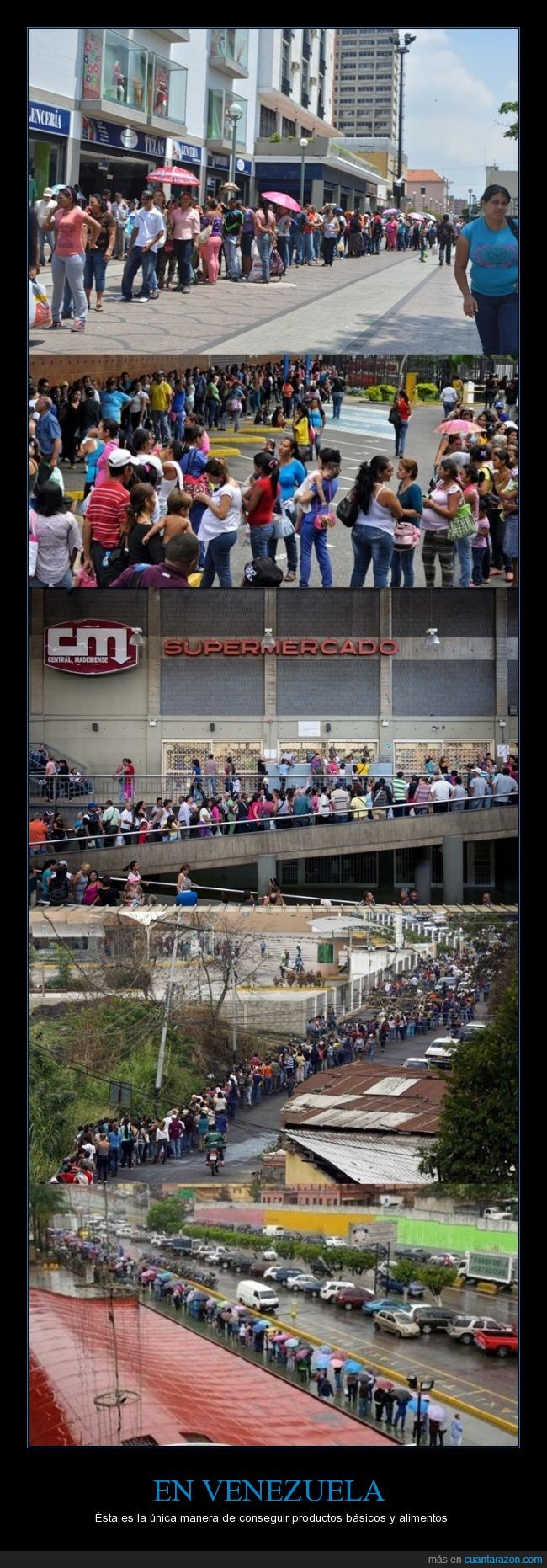 colas,crisis,miseria,venezuela,hambre,comida,productos basicos,Maduro