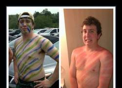 Enlace a Si se llega a pintar entero no se habría quemado...