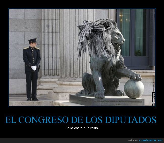 congreso,Alberto Rodriguez,podemos,casta,rasta,leon,estatua,figura