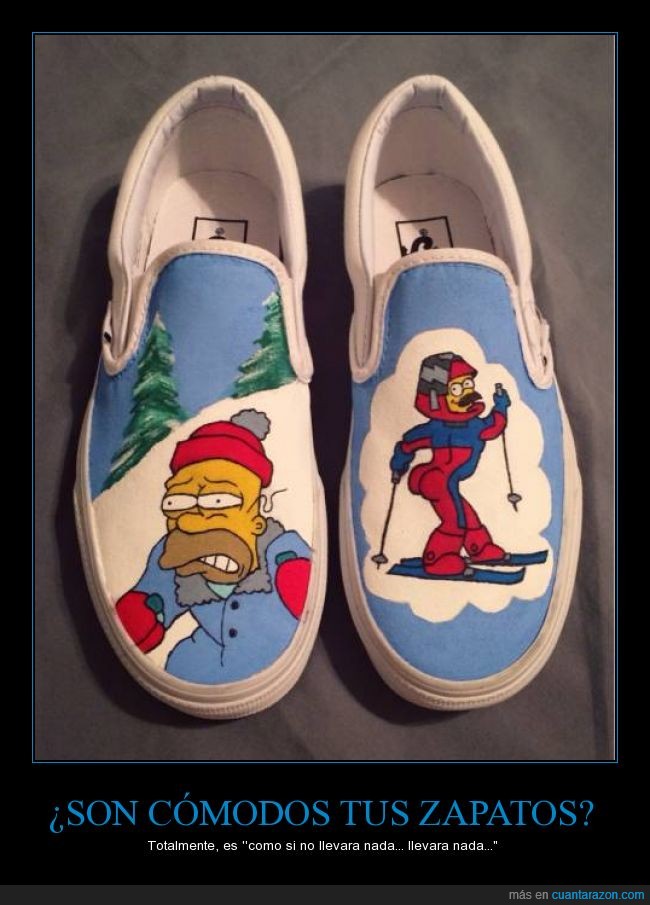 zapato,vans,zapatillas,deportivas,bambas,llevara nada,Homer,Flanders,Simpson,personalizadas