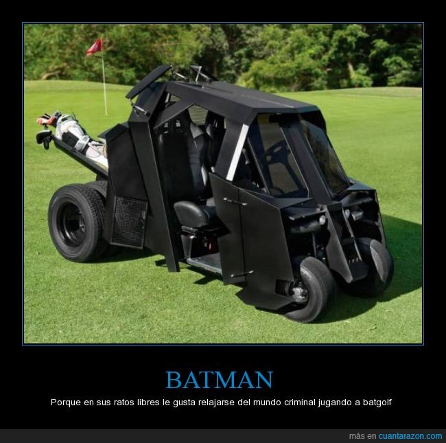 batcarrito de golf,batgolf,Batman,batmovil,carrito,golf,reforzado