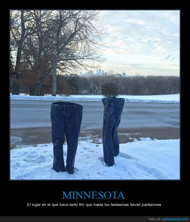 pantalon,nieve,frio,rigido,helado,tejano,jeans,Minnesota