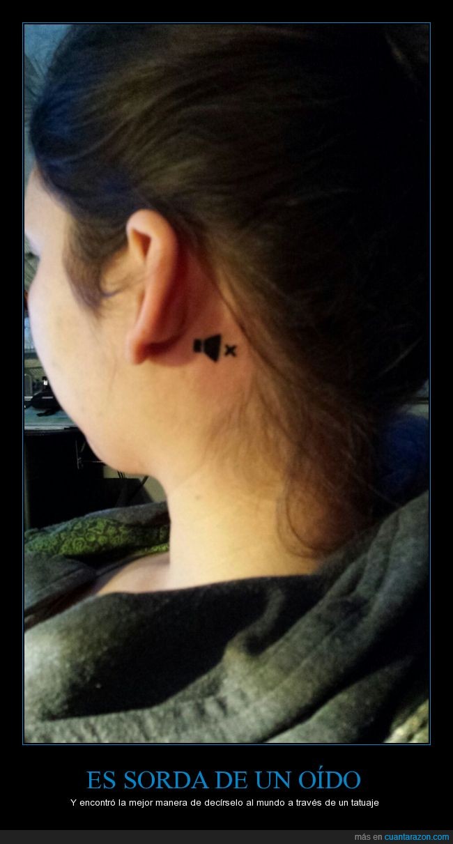 sorda,sordera,oido,mute,sonido,tatuaje,tattoo