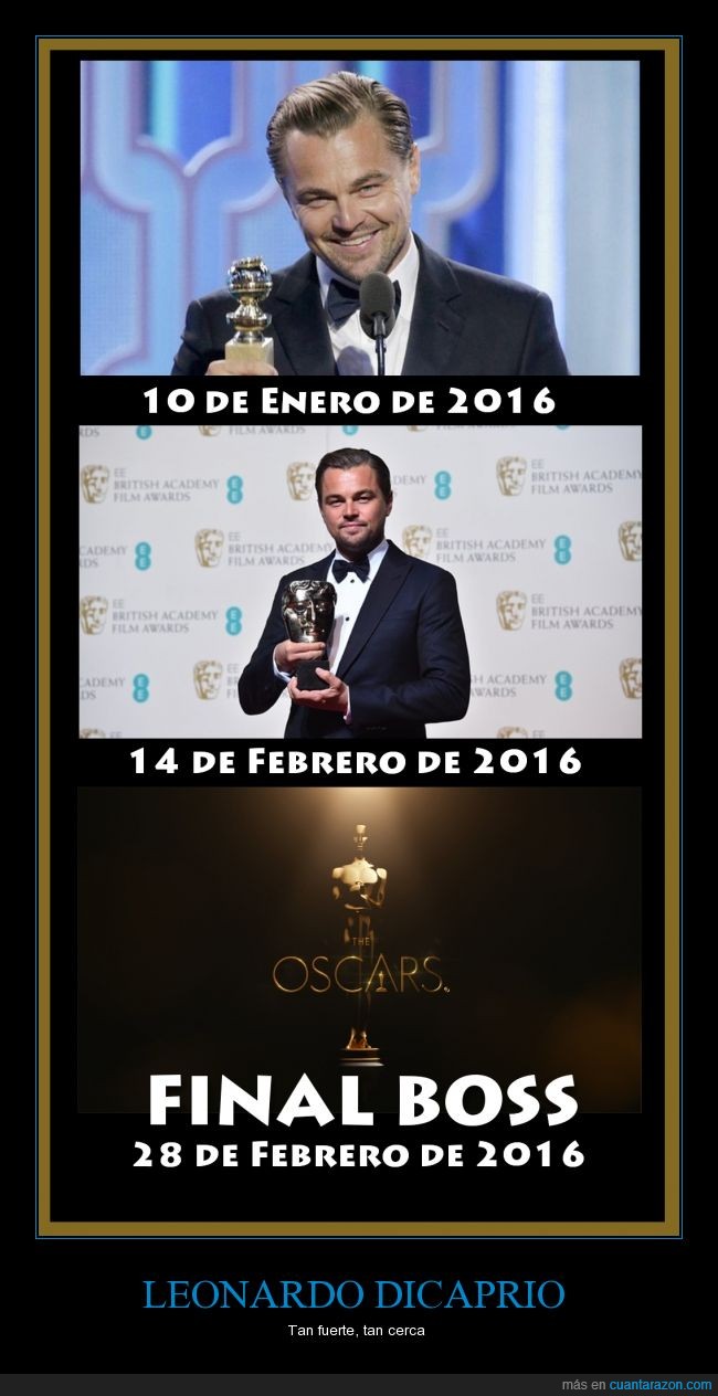 Oscars,Leonardo DiCaprio,Globo de Oro,Bafta,Premios,Boss