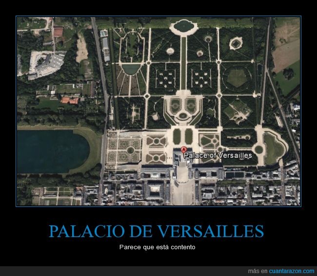 palacio,versalles,disney,micky mouse,cara,sonrisa,google earth,vista,arriba