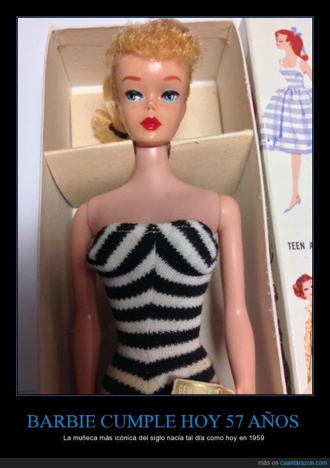 Barbie,muñeca,cumpleaños,1959,59,edad