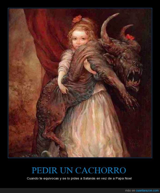 cachorro,satan,demonio,monstruo,regalo,perro