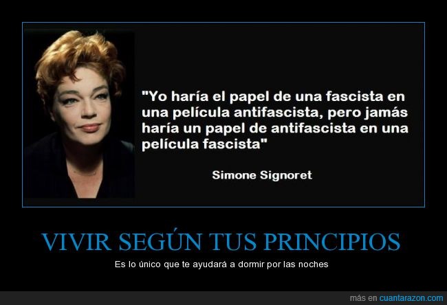 Simone Signoret,antifascista,fascista papel,actriz,política,ideología