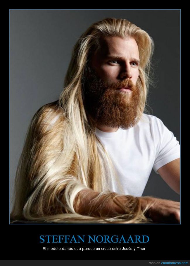 steffan norgaard,modelo,danes,genial,jesus,thor,cabello