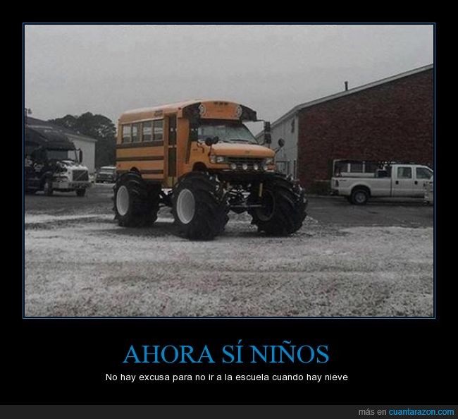 nieve,bus,llantas,grande,monster truck,escuela