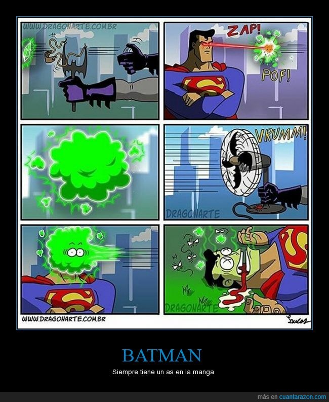 Superman,batman,pelea,polvo,verde,muerto