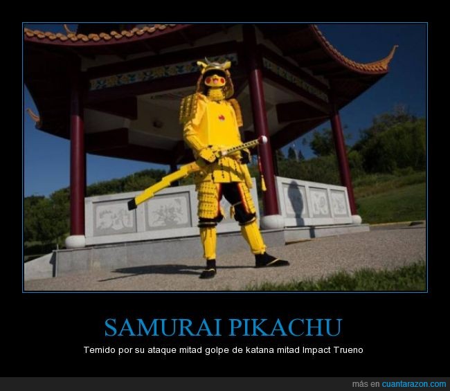 pikachu,samurai,cosplay,fusión
