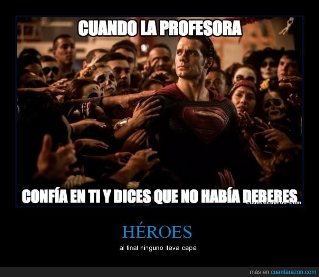 superman,capa,profesora,confiar,deberes,héroe