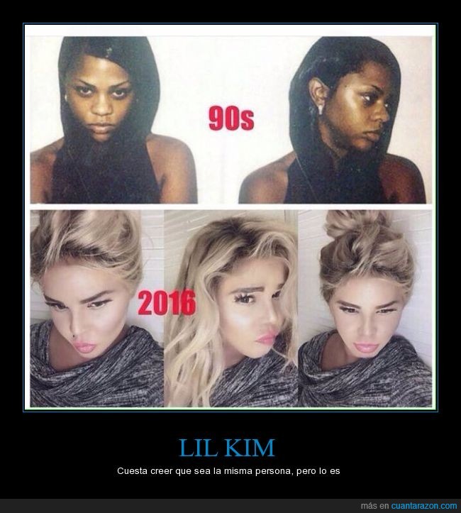 Lil Kim,cantante,rapera,rap,tinte,negra,rubia,año,moda