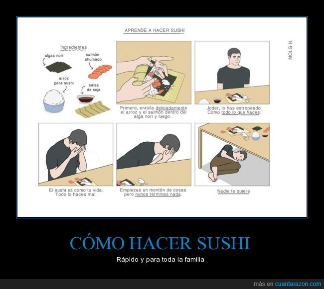 Sushi,aprender,llorar,vida