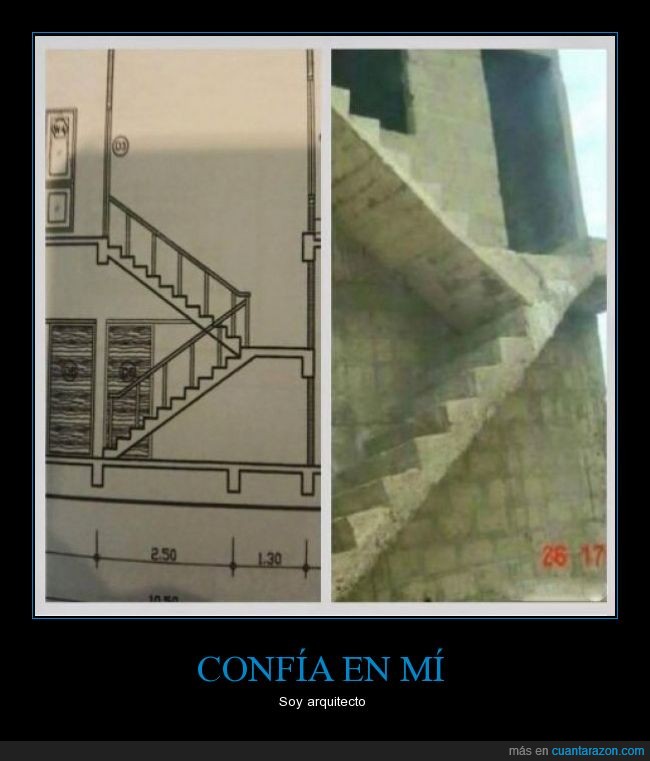 escaleras,arquitecto,mal,fail,plano,error