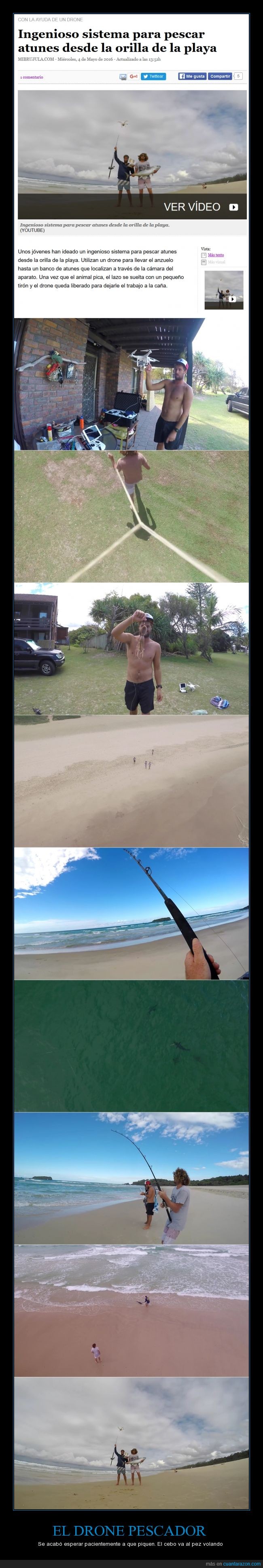 Pesca con drone cheap sistema de suelta