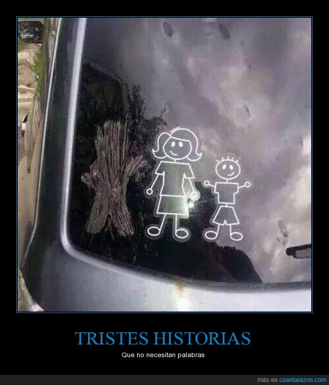 triste,historia,tragedia,padre,madre,hijo,desaparecer,pegatina,coche,morir,divorcio