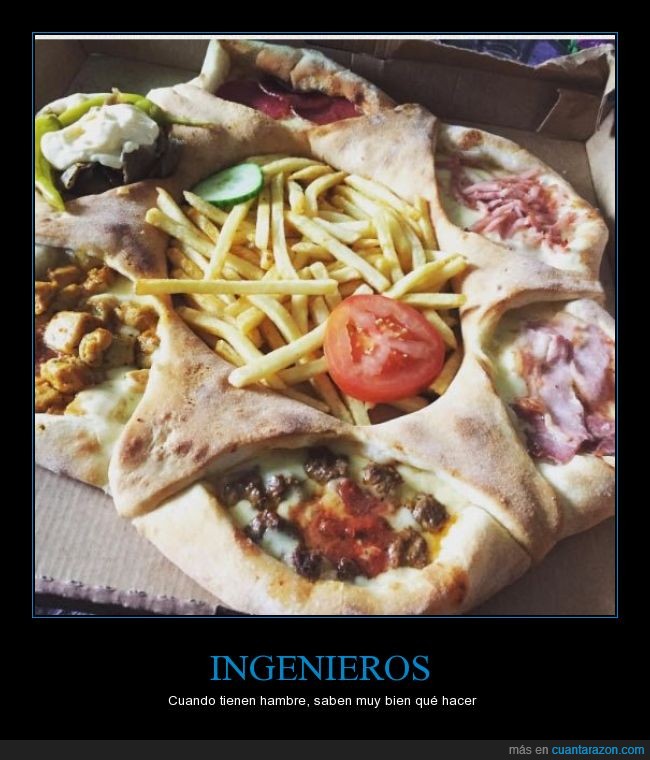 ingeniero,pizza,comer,patatas,comida,creativo