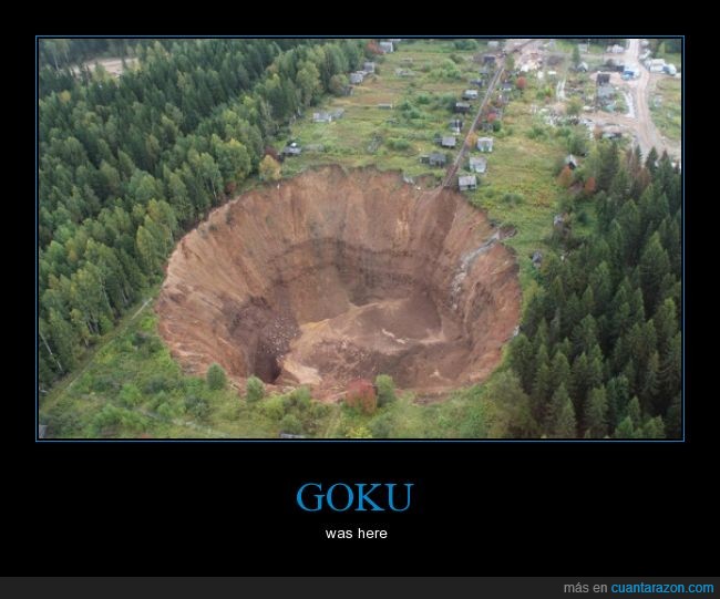 goku,hoyo,tierra,agujero,Dragon Ball