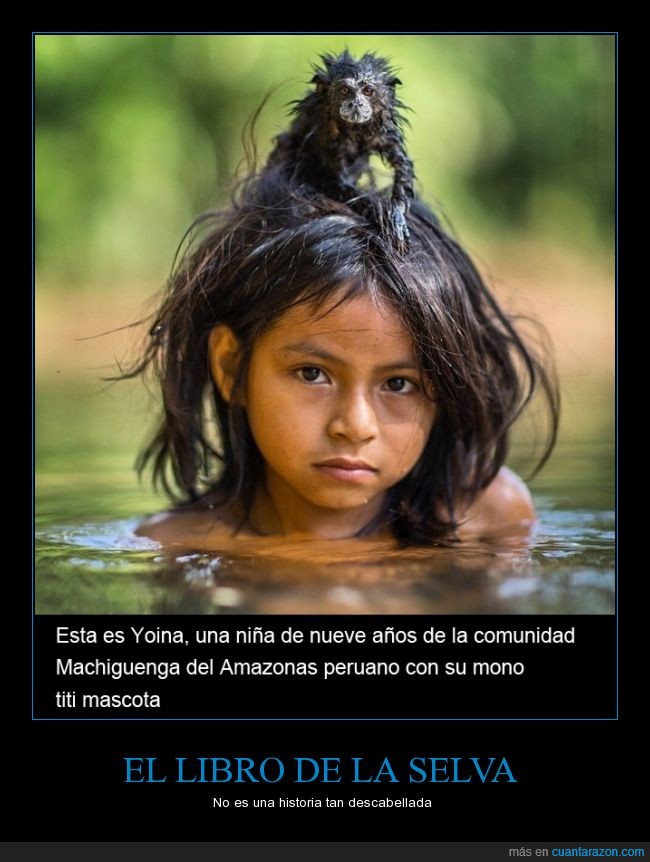 Yoina,niña,Amazonas,Perú,Machiguenga,mono,titi,tamrino,mascota