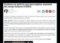 Enlace a Profesora se quita la ropa para explicar anatomía