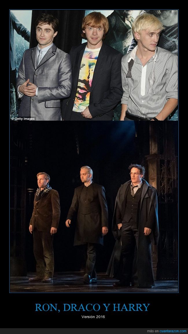 Harry Potter,Draco Malfoy,Ron Weasley,obra de teatro
