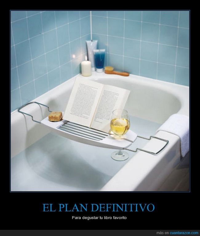 bañera,libro,vino,placer