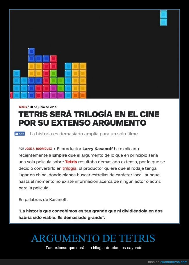 Tetris videojuegos película retro trilogía