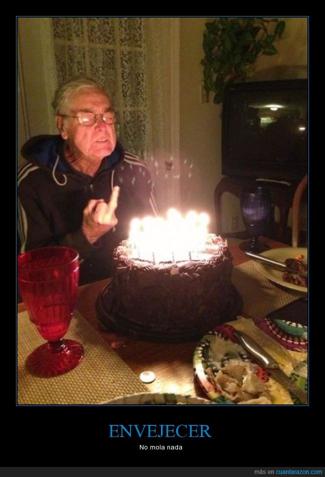tarta,cumpleaños,peineta,abuelo