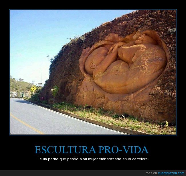 embrión,mujer,accidente,escultura