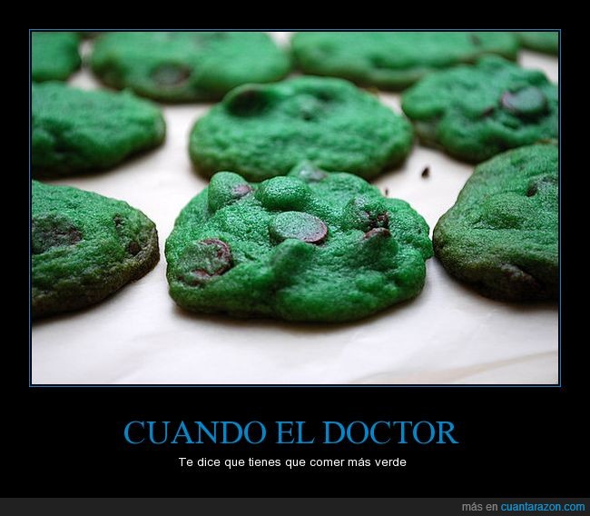 cookies,dieta,doctor,galletas,verde