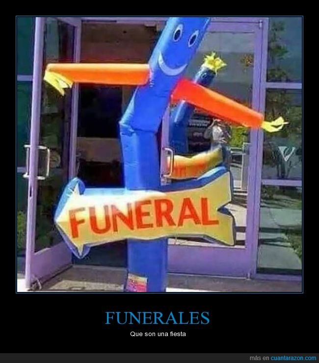 muñeco hinchable,funeral