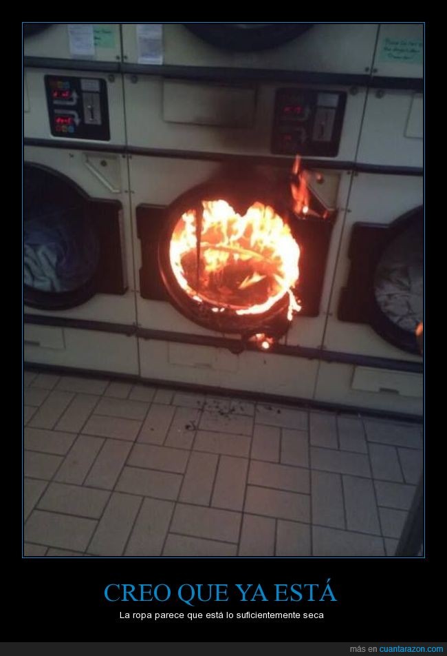 secadora,fuego,llamas