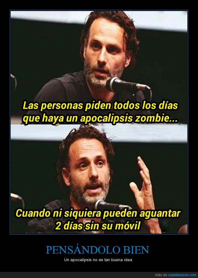 Andrew Lincoln,apocalipsis,movil,twd,zombies