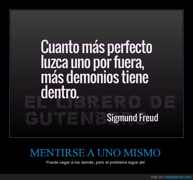 Sigmund Freud,perfección,perfecto,fuera,demonio,dentro,cita,psicología