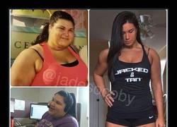 Enlace a Perdió más de 50 kilos haciendo pesas