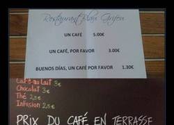 Enlace a Se popularizan los carteles que ofrecen descuentos en el café a cambio de buena educación