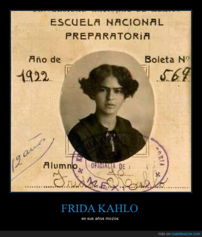Frida Kahlo,pintora,credencial