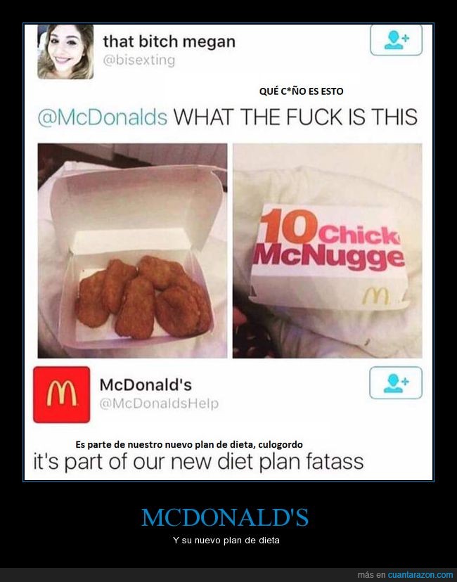 Dieta,McDonald's,Nuggets,Twitter