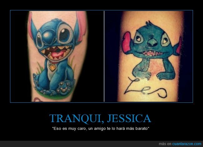 Tatuaje,stitch,mal,horror,azul,caro,barato,amigo,lilo